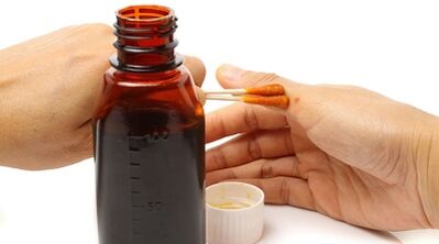 The use of iodine for the treatment of fungus on the finger