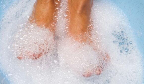 Bathe with soap to treat toenail fungus